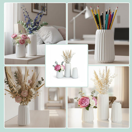 Sada keramických váz – 3 velikosti, minimalistický design