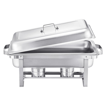 Chafing Dish Set, 4 Pack 8 Qt Stainless Steel Full-Size Pans