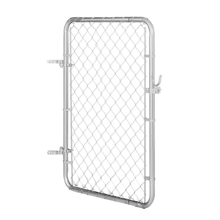 Chain Link Fence Gate, 32 x 46 in, Adjustable Galvanized
