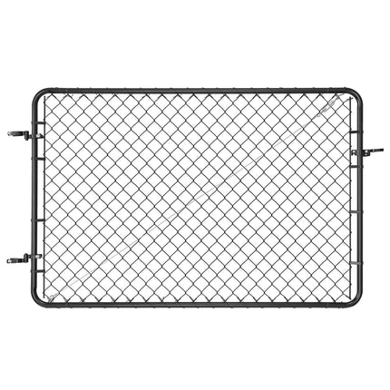 Chain Link Fence Gate, Adjustable, 72 x 48 in, Black