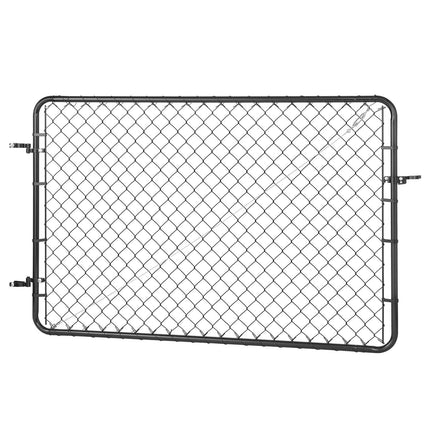 Chain Link Fence Gate, Adjustable, 72 x 48 in, Black