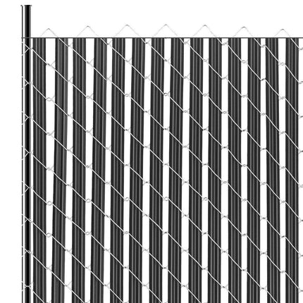 Chain Link Fence Privacy Slats, Bottom-Locking HDPE, Black
