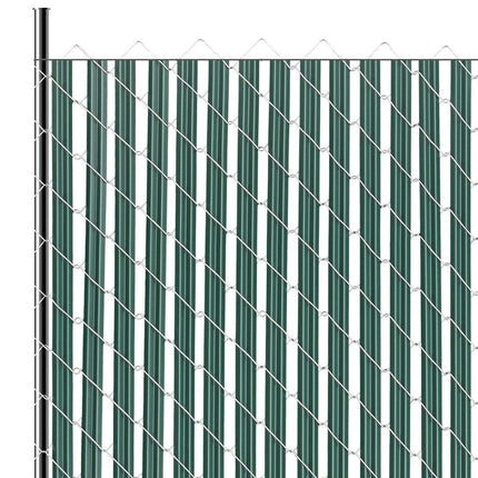 Chain Link Fence Privacy Slats, Bottom-Locking HDPE, Green