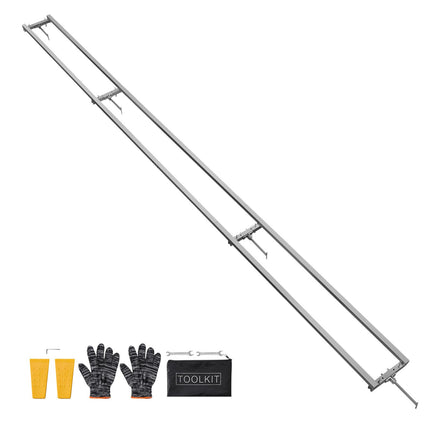 Chainsaw Mill Rail Guide System, 12 Ft Aluminum, 2 Wedges