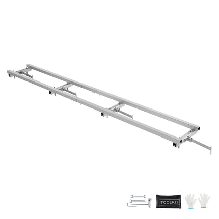 Chainsaw Milling Rail Guide 9 Ft, 4 Crossbars, Adjustable