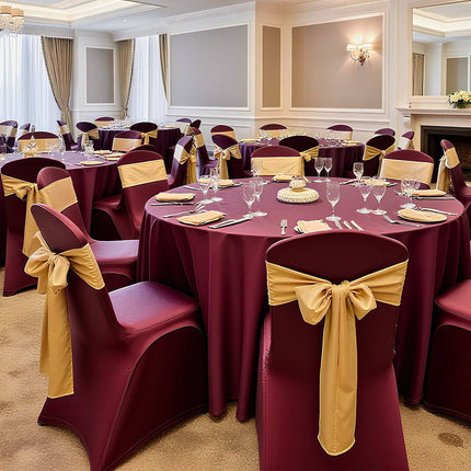 Chair Covers, 50-Pack Burgundy Stretch Spandex
