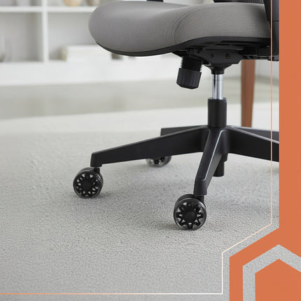 Kolečka k židli 2.5" PU, sada 5 ks – tichá, šetrná k podlaze
