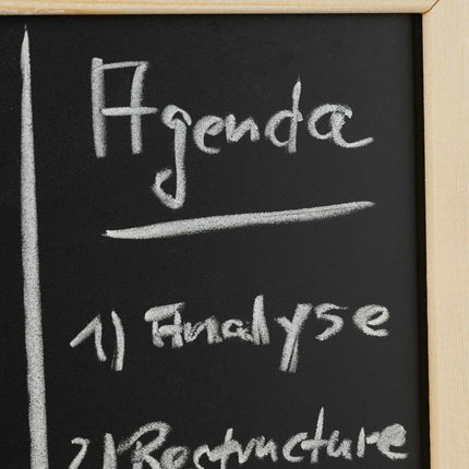 Tabule na křídu s dřevěným rámem