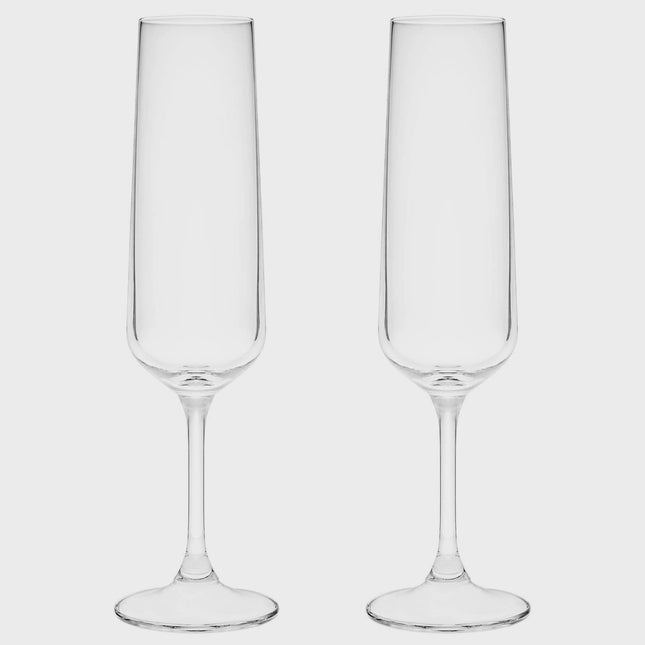 Sklenice na šampaňské, 20.5 cl, sada 2 ks, odolné sklo