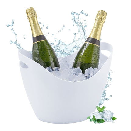 Champagne Ice Bucket, 8L Plastic Beverage Cooler