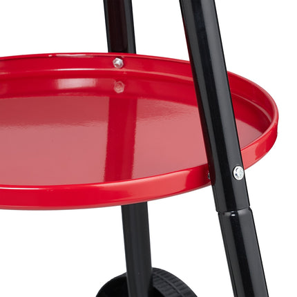 Gril na dřevěné uhlí s kolečky a větrnou zástěnou, Ø 42 cm