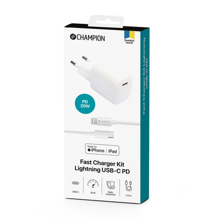 Nabíječka 20W + kabel USB-C na Lightning, bílá