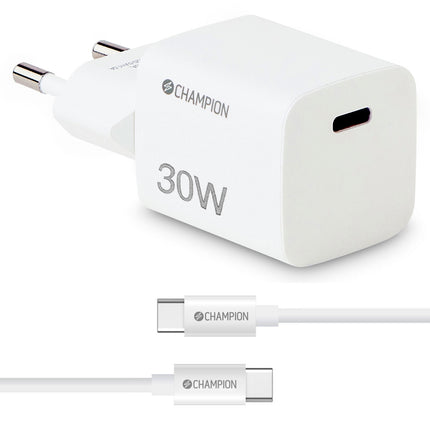 Nabíječka 30W + kabel USB-C, bílá