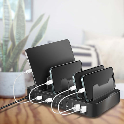 Charging station 10 ports 6 USB-C + 4 USB-A PD/QC3.0 120W