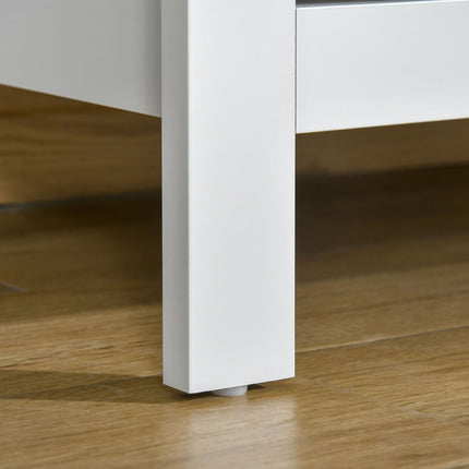 White dresser with 5 drawers, anti-tilt, 79x39.5x80.5 cm