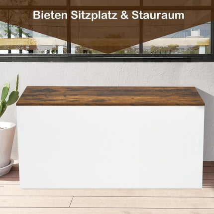 Truhla-lavice s úložným prostorem, víko s ochranou proti přiskřípnutí, 90 x 45 x 45.5 cm