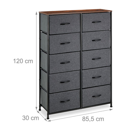 Komoda s 10 zásuvkami