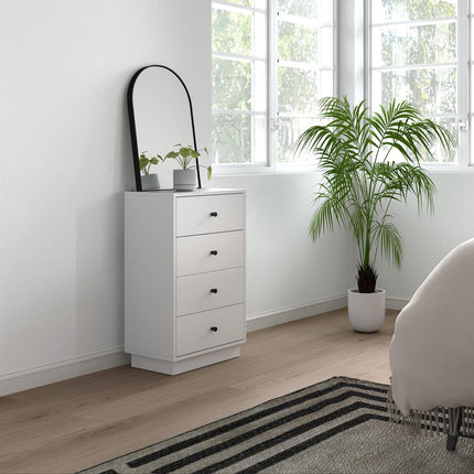 White wooden chest of drawers - Modern storage cabinet