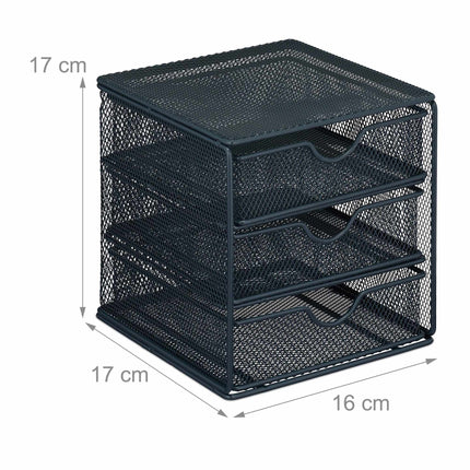 Komoda se 3 přihrádkami, antracitová