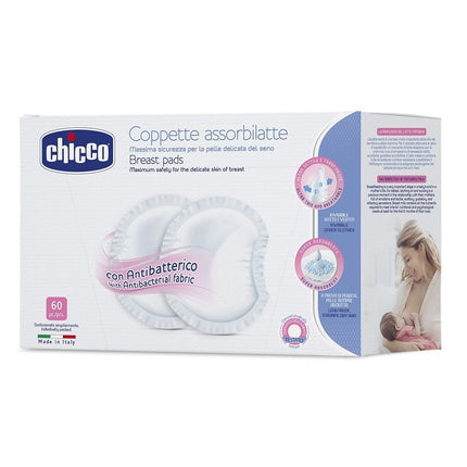 Chicco antibakteriální prsní vložky, 60 ks