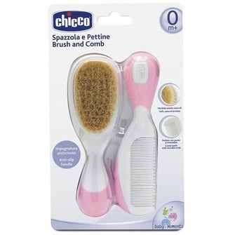 Chicco kartáč a hřeben, růžová
