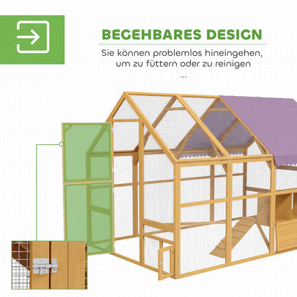 Kurník s výběhem, 4 snášková hnízda, pro 8-12 slepic