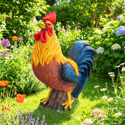 Zahradní dekorace slepice – polyresin odolný povětrnosti, 24cm