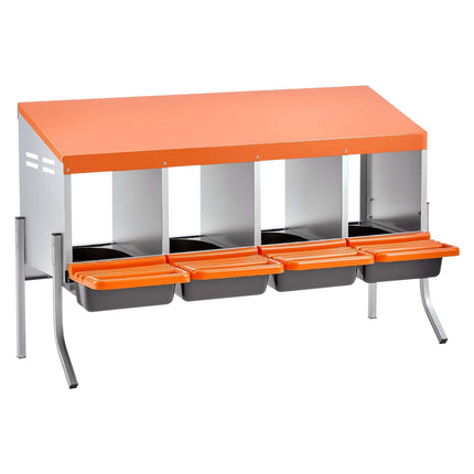 Chicken Nesting Boxes, 4-Compartment Roll-Away With Legs