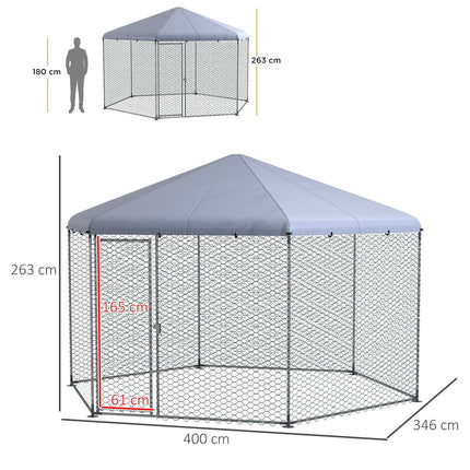 Steel chicken house with lid, door, for 10-15 chickens