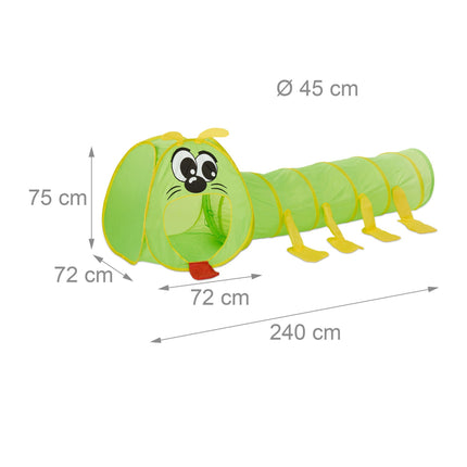 Child Crawls Tunnel Caterpillar