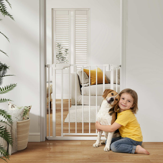 Dětská zábrana bez vrtání, samozavírací, 76-82cm, bílá