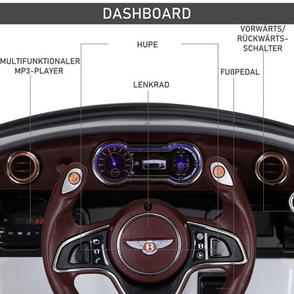 Dětské elektrické auto s dálkovým ovládáním - 2 motory, bílá, 108cm