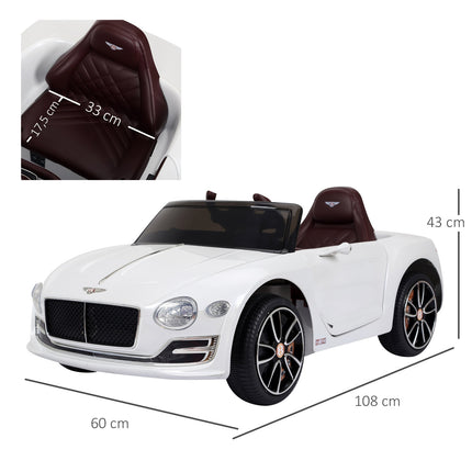 Dětské elektrické auto s dálkovým ovládáním - 2 motory, bílá, 108cm