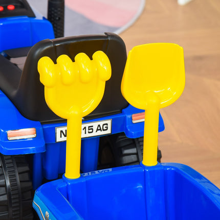 Dětské auto s klaksonem - modrá, plast a kov