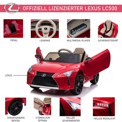 Elektrické auto pro děti Lexus LC500, dálkové ovládání, věk 3–6
