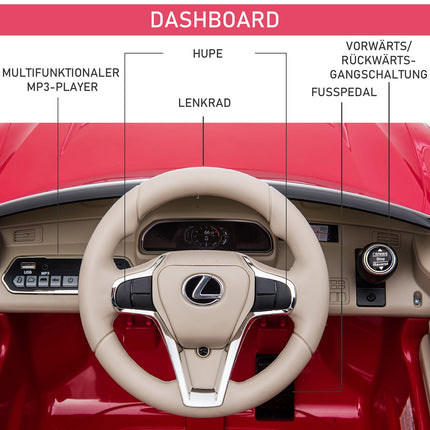 Elektrické auto pro děti Lexus LC500, dálkové ovládání, věk 3–6