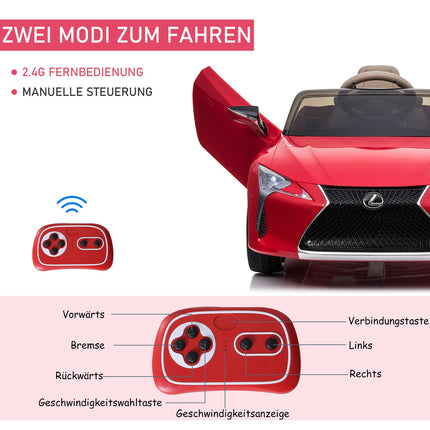 Elektrické auto pro děti Lexus LC500, dálkové ovládání, věk 3–6