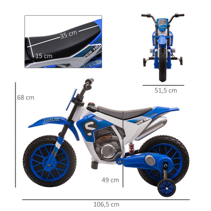Dětská elektrická motorka 12V, odnímatelná kolečka, od 3 let