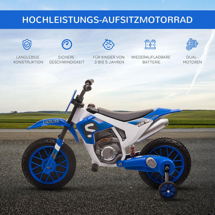 Dětská elektrická motorka 12V, odnímatelná kolečka, od 3 let
