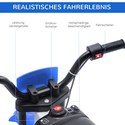 Dětská elektrická motorka 12V, odnímatelná kolečka, od 3 let