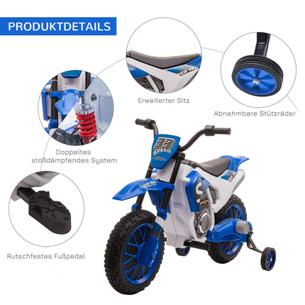 Dětská elektrická motorka 12V, odnímatelná kolečka, od 3 let