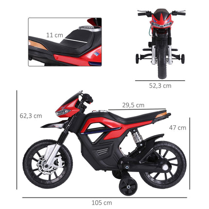 Elektrická motorka pro děti - světlo, hudba, 3 km/h, 3-6 let