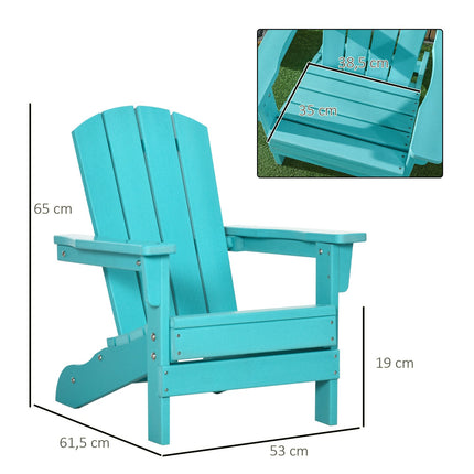 Dětská židle Adirondack v petrolejové barvě od 3 let, laťkový design