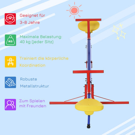 Dětská kovová houpačka otočná o 360° pro věk 3-8 let