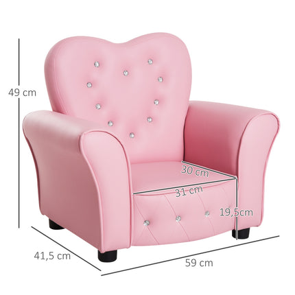 Pohovka ve tvaru srdce pro děti – útulný a roztomilý design, růžová