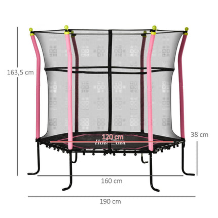 Dětská zahradní trampolína 5.3ft s ochrannou sítí - do 60kg