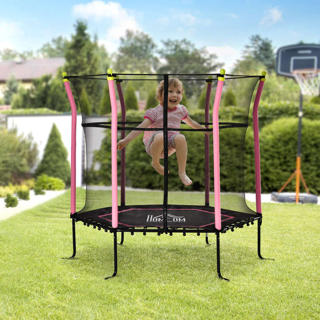 Dětská zahradní trampolína 5.3ft s ochrannou sítí - do 60kg