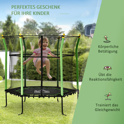 Zahradní trampolína 5.3 ft pro děti s ochrannou sítí