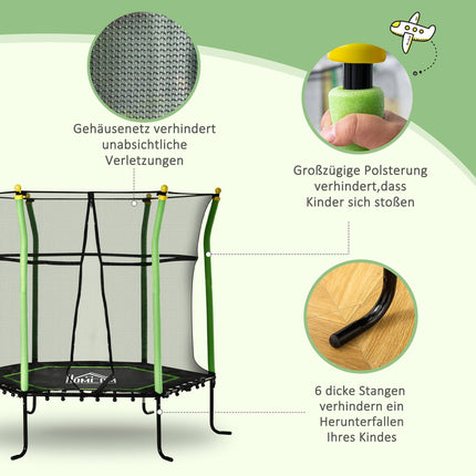 Zahradní trampolína 5.3 ft pro děti s ochrannou sítí