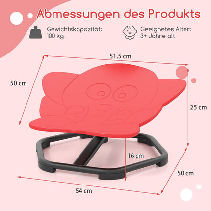 Dětské otočné senzorické křeslo 360, červený slon